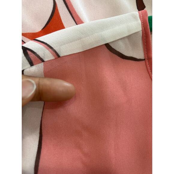 NWT Reiss Becci Printed Sleeveless Open Back Midi Dress in Red Sz 4 - Picture 5 of 10